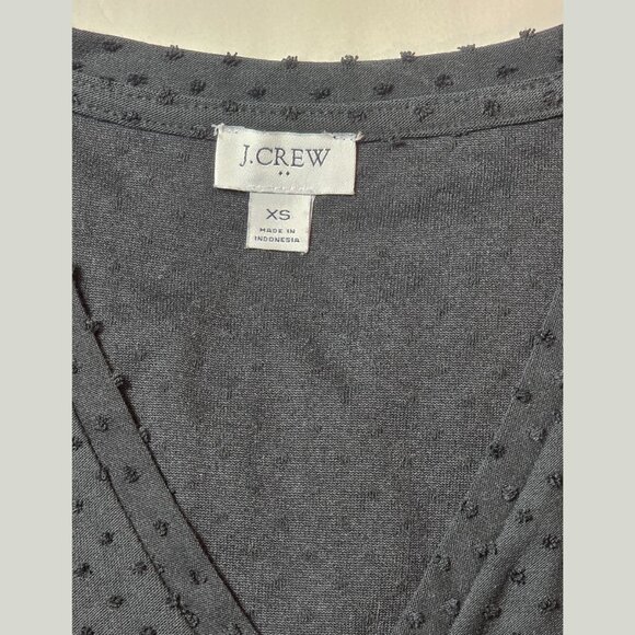 J.Crew Black Swiss Dot Long Sleeve Tiered Midi Dress – XS - Picture 3 of 5